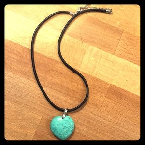 Turquoise and leather necklaces